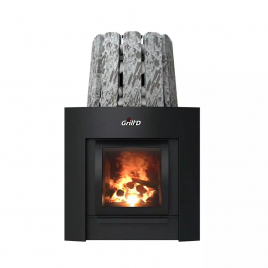 Дровяная банная печь GrillD Cometa Vega 350 Long Max Stone Pro (Серпентинит)