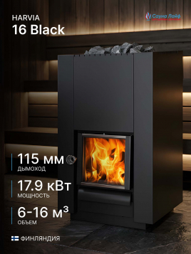 Дровяная печь Harvia 16 Black