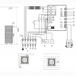 Электрокаменка Tulikivi Tuisku 10,5 kW, поверхность TBH