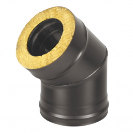 Сэндвич-колено Везувий BLACK (AISI 430/0,5мм + Оц.) 45* 2 секции д.150х250
