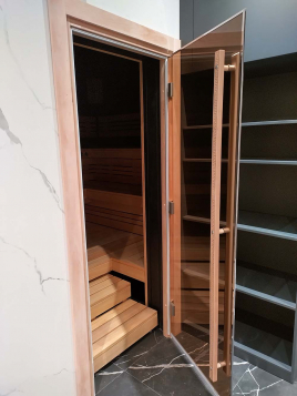 Стеклянная дверь DoorWood Престиж, стекло матовое бронза, коробка ольха
