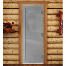 Стеклянная дверь DoorWood Престиж, стекло сатин, коробка ольха